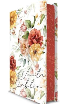 Image of Biblia RVR 1960 Letra Grande Tamaño Manual Flores Rosadas Tapa Dura
