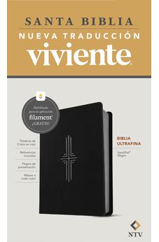 Image of Biblia NTV Ultrafina con Filament Negro Símil Piel