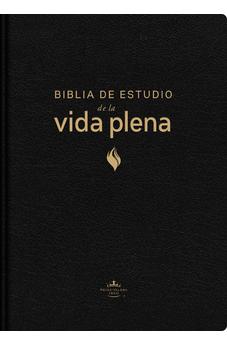 Biblia RVR 1960 de Estudio de la Vida Plena Piel Fabricada Negro con Índice