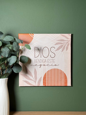 Cuadro Canva: (11.80x11.80) Dios Bendiga Este Negocio