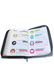 Image of Biblia RVR 1960 Letra Súper Gigante Colección Ágora Inspiración León Negro Gris Símil Piel Cierre Índice