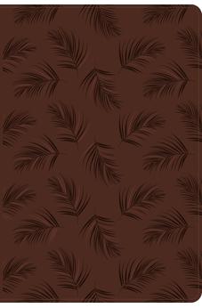 Biblia NTV Ultrafina  Letra Grande con Filament Símil Piel Palmera Café Índice Letra Roja Cierre