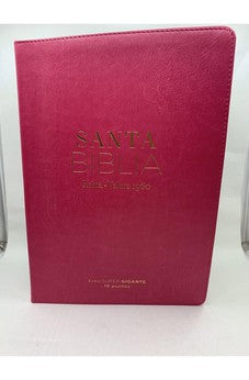 Image of Biblia RVR 1960 Letra Súper Gigante Fucsia Símil Piel con Índice