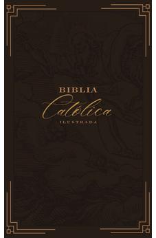 Biblia de América Católica Marrón Piel Genuina