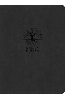 Biblia RVR 1960 de Estudio del Diario Vivir Letra Grande Símil Piel Carbón Letra Roja