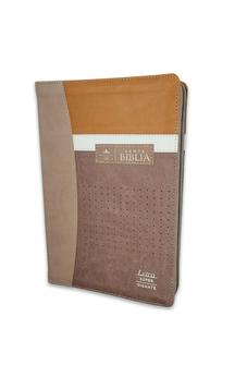 Biblia RVR 1960 Letra Súper Gigante Símil Piel Flores Lila Cierre Índice