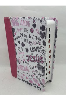 Biblia RVR 1960 Bolsillo Símil Piel Rosa con Índice