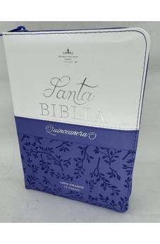 Biblia RVR 1960 Quinceñera Lila Blanco