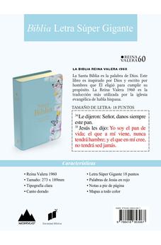 Image of Biblia RVR 1960 Letra Súper Gigante Símil Piel Azul Clara