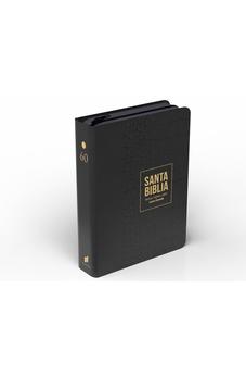 Biblia RVR 1960 Compacta Letra Grande 11 puntos Símil Piel Piel Negro con Cierre y Índice