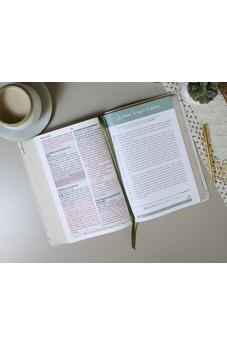 Image of Biblia RVR 1960 de Promesas Devocional Virtuosa Letra Gigante Piel Especial Crema