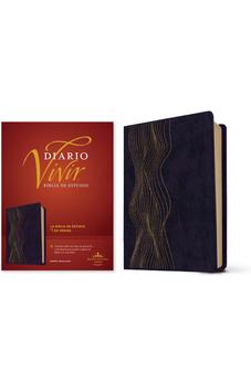 Biblia RVR 1960 de Estudio del Diario Vivir Símil Piel Morado Oscuro Letra Roja
