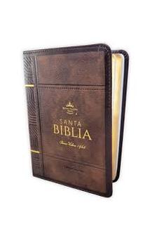 Image of Biblia RVR 1960 Letra Grande Tamaño Manual Neoclassic Café Oscuro Símil Piel