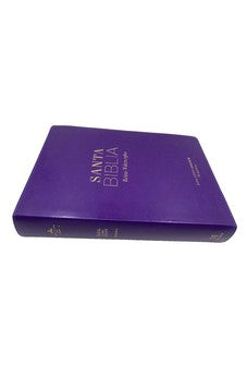 Image of Biblia RVR 1960 Letra Súper Gigante Lila Símil Piel con Índice