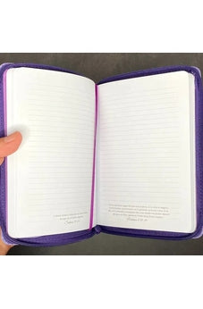 Libreta Imitación Piel Purpura con Cierre Amor de Dios