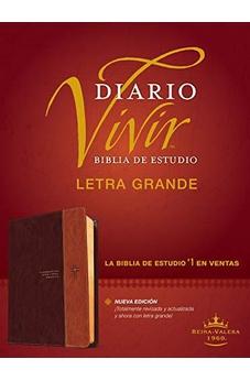 Biblia RVR 1960 de Estudio Diario Vivir Letra GrandeCafé Café Claro Sentipiel