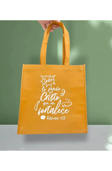 Bolsa Tote Bag Naranja Todo Lo Puedo