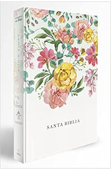 Image of Biblia RVR 1960 Letra Grande Tamaño Manual Flores Naranjas Tapa Dura