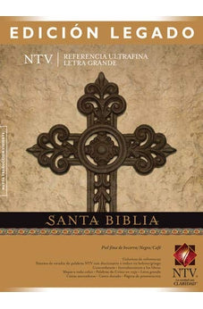 Biblia NTV Referencia Ultrafina Letra Grande Legado Piel Fina de Becerro Negro Café