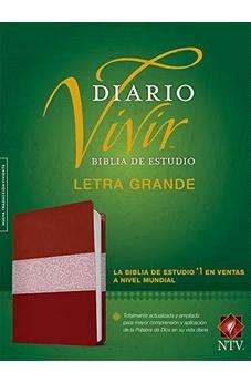Biblia NTV de Estudio Diario Vivir Letra GrandeSentipiel Vino Tinto Rosa