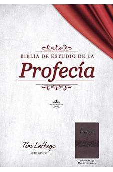 Biblia RVR 1960 de Estudio de la Profecia Piel Marron con Índice