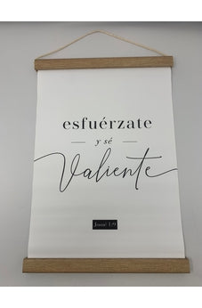 Cuadro Art Scroll Esfuerzate y Sé Valiente