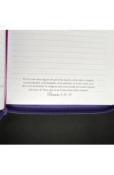 Image of Libreta Imitación Piel Purpura con Cierre Amor de Dios