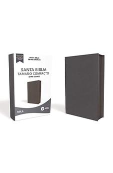 Biblia NBLA Ultrafina Tamaño Compacto Piel Fabricada Azul con Cierre Edicion Letra Roja