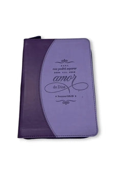 Libreta Imitación Piel Purpura con Cierre Amor de Dios