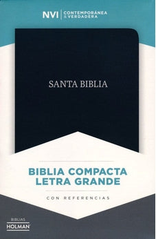 Biblia NVI Compacta Letra Grande Negro Piel Fabricada