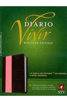 Biblia NTV de Estudio Diario Vivir Letra Grande Sentipiel Café Rosa