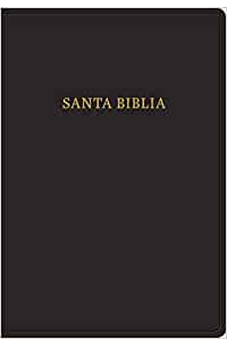 Biblia RVR 1960 Letra Súper Gigante Imitación Piel Negro con Índice