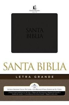 Biblia RVR 1960 Letra Grande Piel Italiana Negro