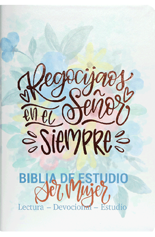 Biblia RVR 1960 De Estudio Ser Mujer Flores Piel con Índice