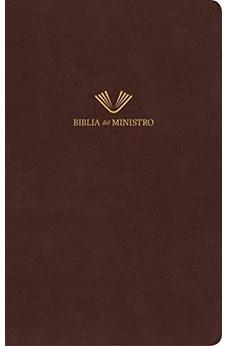 Biblia RVR 1960 del Ministro Caoba Fino Piel Fabricada