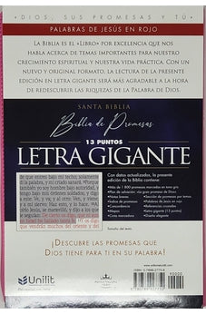 Image of Biblia RVR 1960 de Promesas Letra Gigante Rosada Flores Simil Piel con Cierre