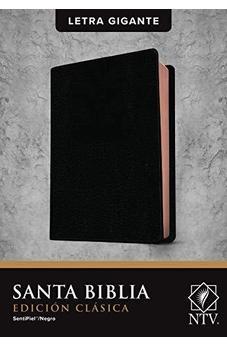 Biblia NTV Clásica Letra Gigante Palabras de Jesús en Rojo Símil Piel Negro