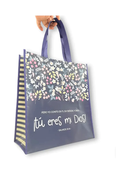 Image of Bolsa Tote Bag Grande a Todo Color Tú Eres Mi Dios