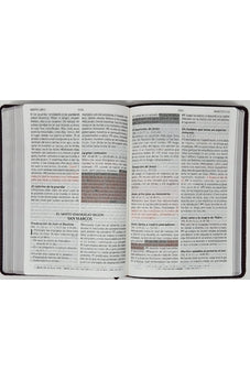 Biblia RVR 1960 de Promesas Letra Gigante Marron Líneas Simil Piel