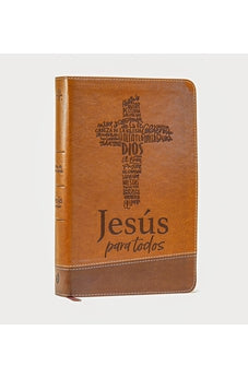 Biblia RVR 1960 Jesús para Todos Letra Grande Tamaño Manual Café Símil Piel con Índice